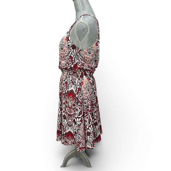 Banana Republic Red Floral Halter-Style Dress - Picture 6 of 10